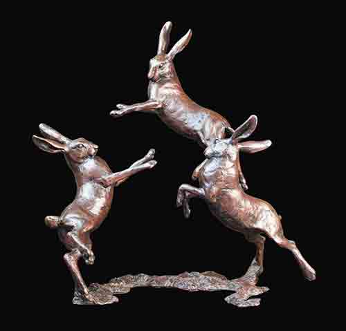 Hares Playing